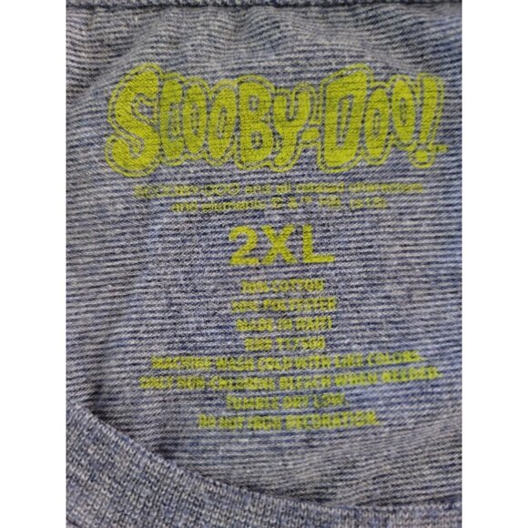 Scooby-Doo & Gang Men's Graphic Print Shirt Size 2XL Gray Mystery Machine - Picture 3 of 5